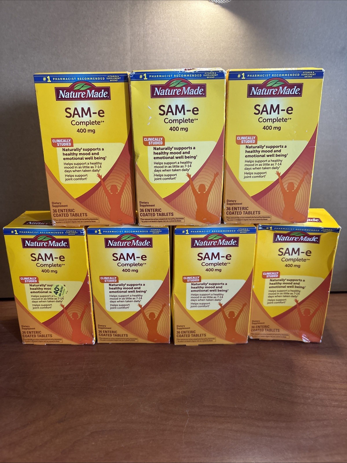 7 Pack Of Nature Made Sam-e Complete 400 mg 5 @ 36 Tabs Exp. 03/2027+ 7 Pack Of Nature Made Sam-e Complete 400 mg 5 @ 36 Tabs Exp. 03/2027+
