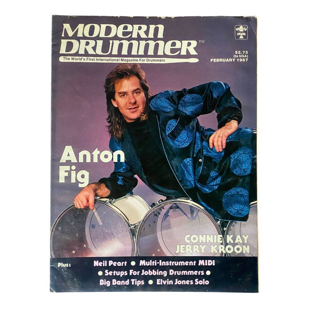 VTG Modern Drummer Magazine February 1987 Vol 11 No. 2 Anton Fig No Label VTG Modern Drummer Magazine February 1987 Vol 11 No. 2 Anton Fig No Label