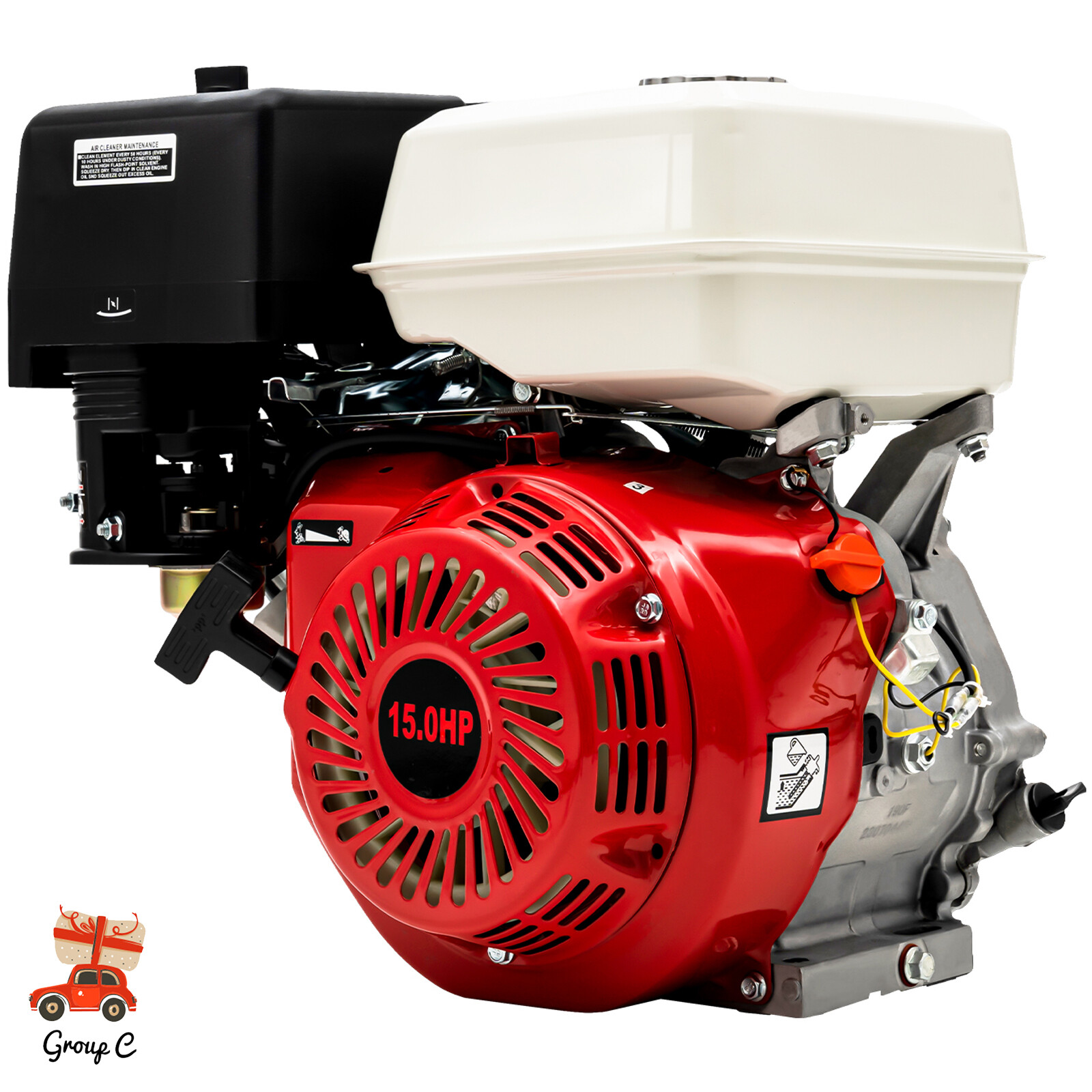 15HP 420CC 4 Stroke Gas Engine Motor OHV Horizontal Go Kart Recoil Start