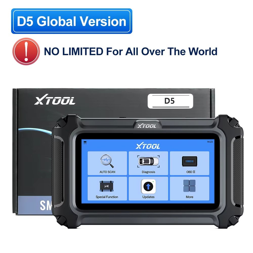 XTOOL D5 OBD2 Scanner 5-System Diagnostic Tool Engine ABS Airbag EPB