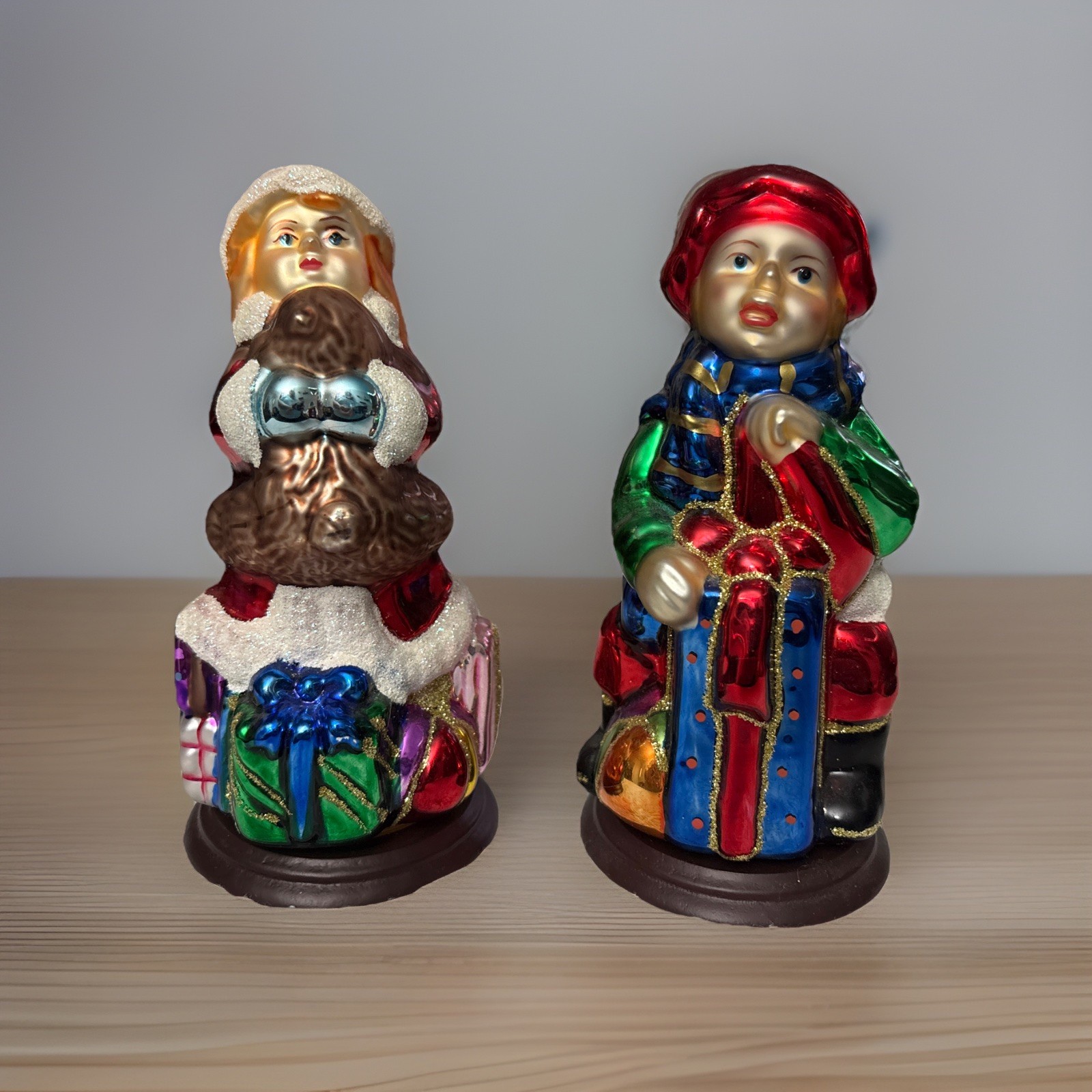 Thomas Pacconi Classics Mercury Glass Tabletop Decor Boy & Girl 2004 Thomas Pacconi Classics Mercury Glass Tabletop Decor Boy & Girl 2004