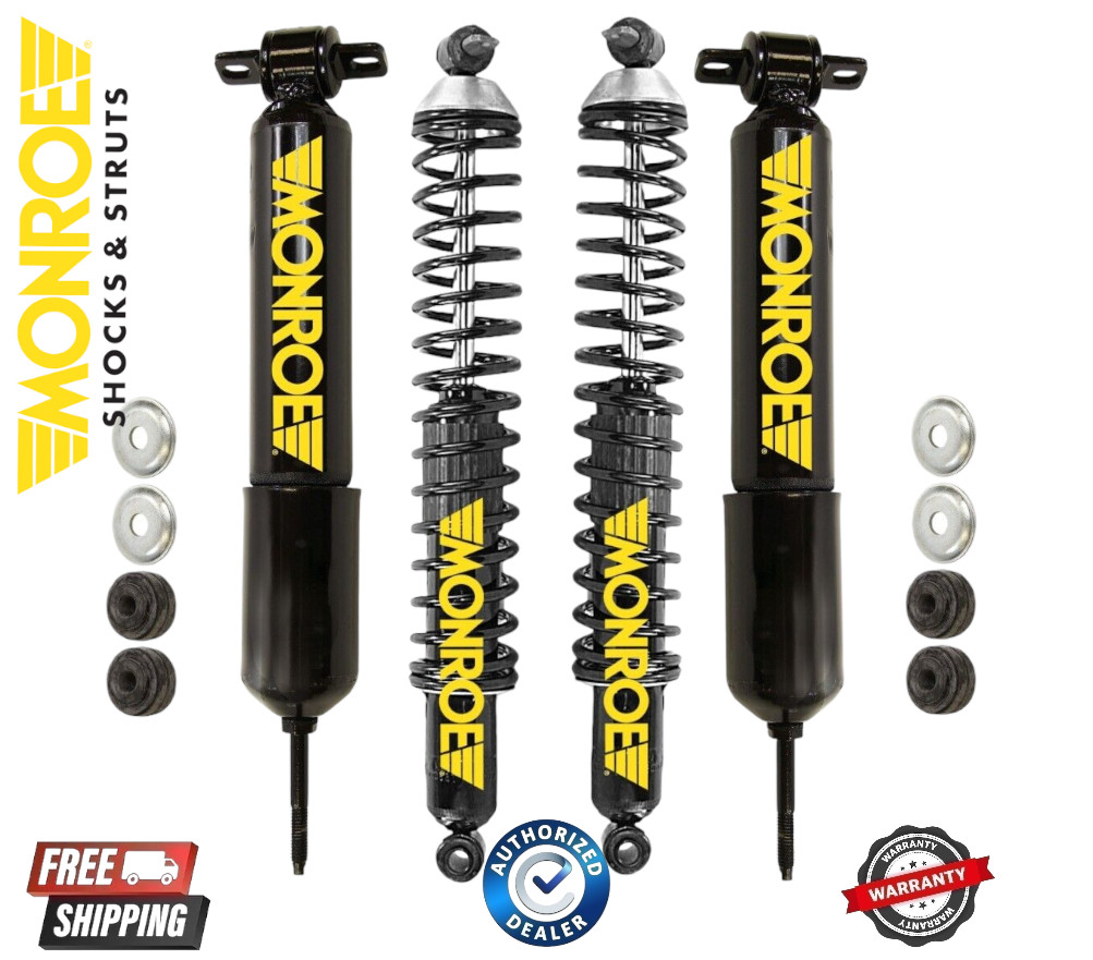 New Front Shocks & Rear Load Adjusting Monroe Reflex Set For GMC Chevy 1500 RWD New Front Shocks & Rear Load Adjusting Monroe Reflex Set For GMC Chevy 1500 RWD