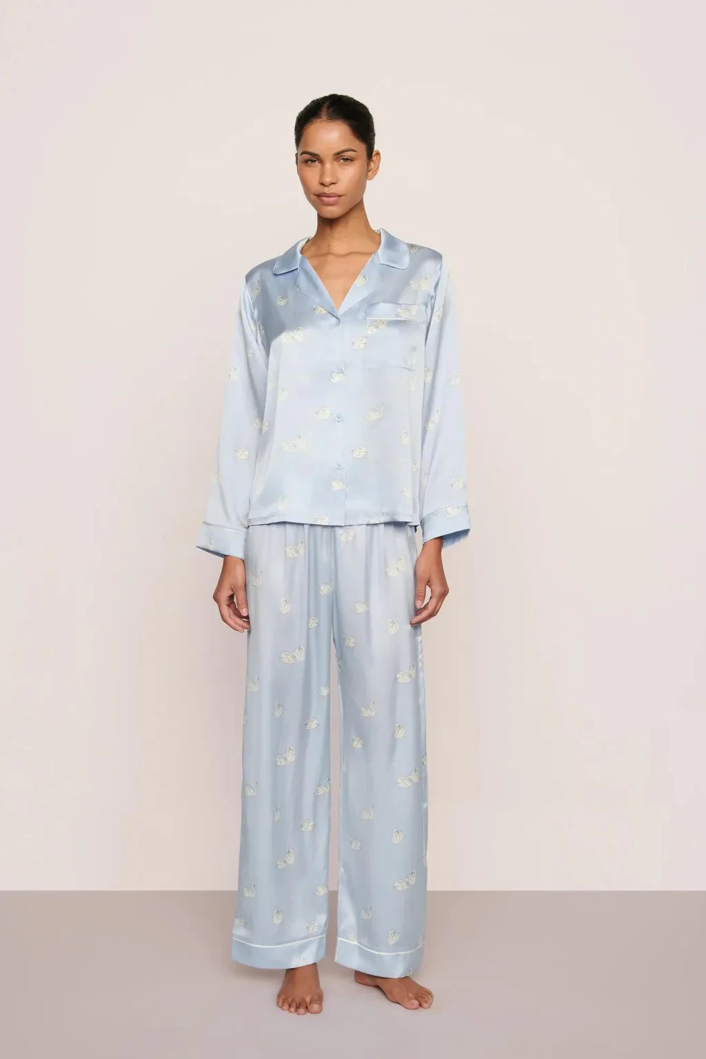 Eberjey Inez Washable Silk Printed Long PJ Set - CHOOSE COLOR - CHOOSE SIZE -NEW Eberjey Inez Washable Silk Printed Long PJ Set - CHOOSE COLOR - CHOOSE SIZE -NEW