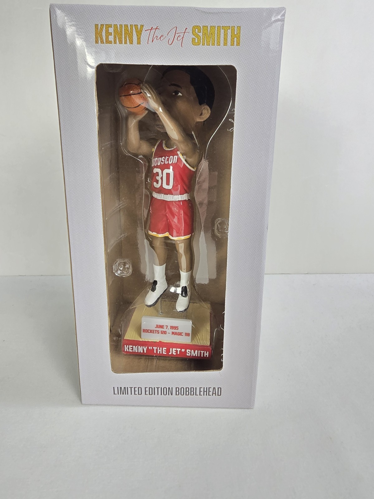 Houston Rockets Kenny Smith Throwback Limited Edition Bobblehead SGA Promo Houston Rockets Kenny Smith Throwback Limited Edition Bobblehead SGA Promo