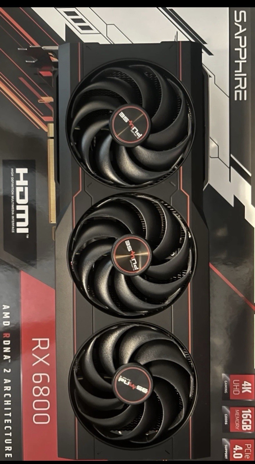 SAPPHIRE PULSE AMD Radeon RX 6800 16GB SAPPHIRE PULSE AMD Radeon RX 6800 16GB