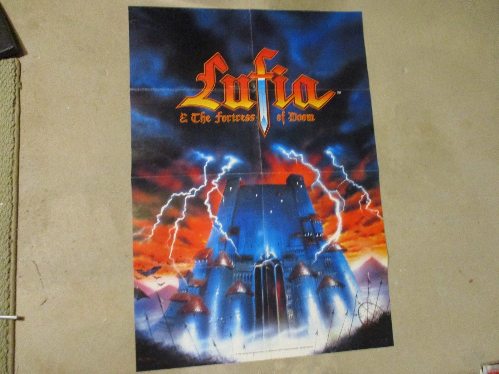 Lufia & The Fortress of Doom Super Nintendo SNES Promo Display Poster LARGE 