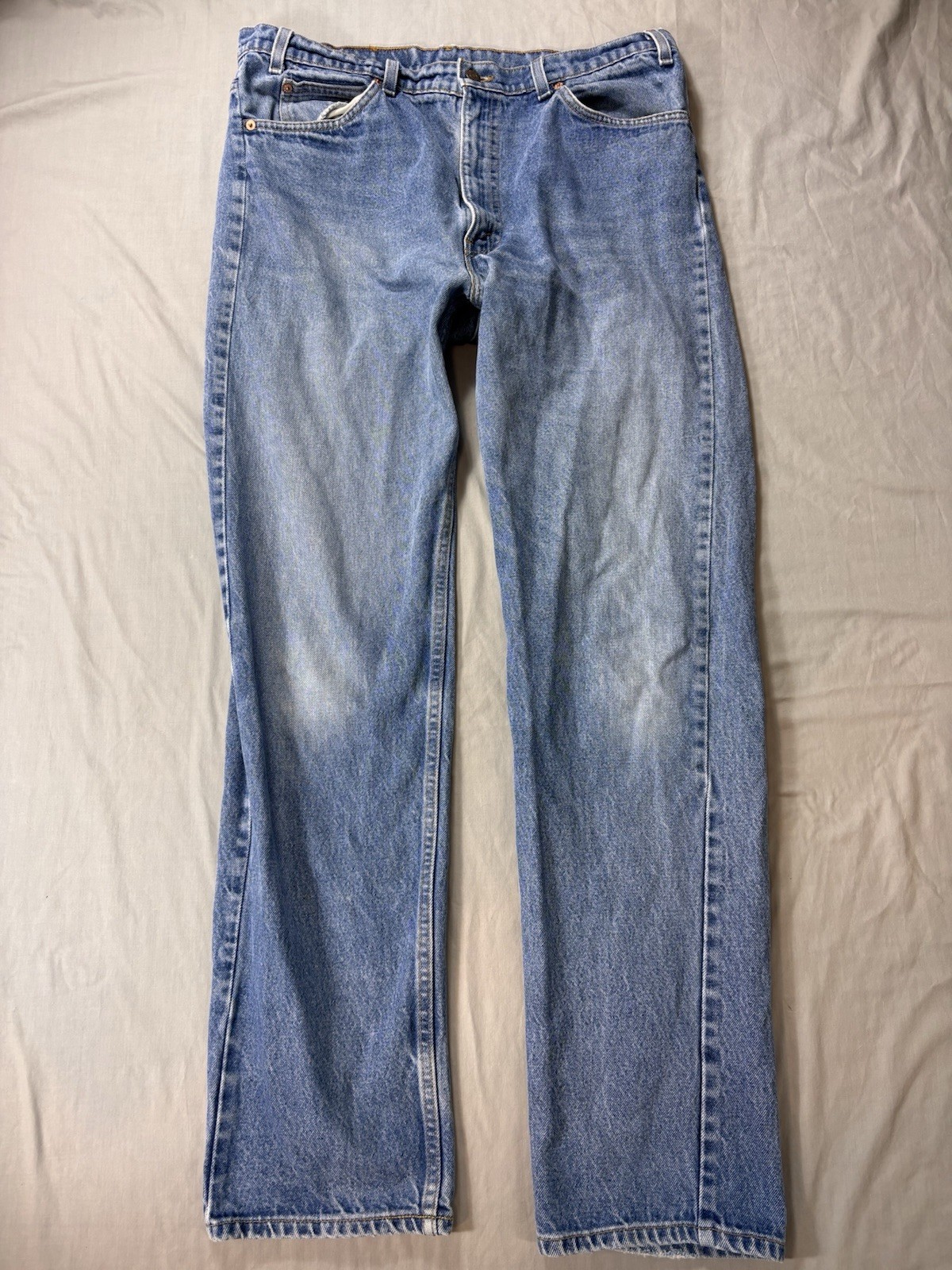 Levi\'s 505 Men\'s Jeans Vintage Regular Fit Straight Leg Orange Tab No Tag 38x34