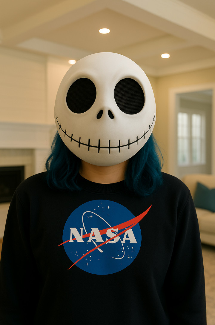 Life-Size Jack Skellington Wearable Mask Replica - Nightmare Before Christmas