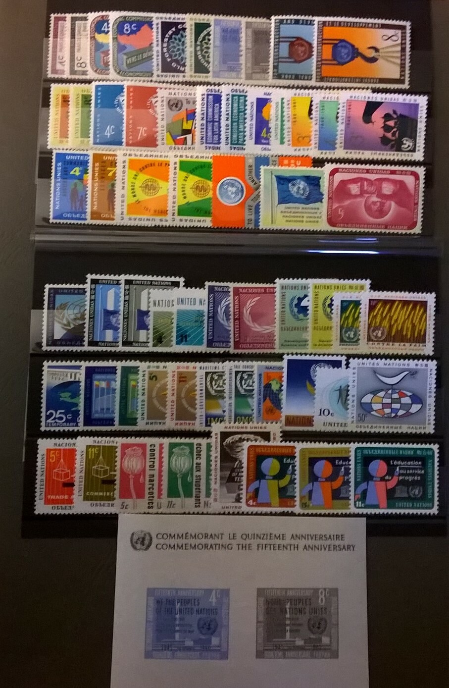 UN NY 1960-1964 United Nations Scott 77-136 Complete MNH 5 Year Set