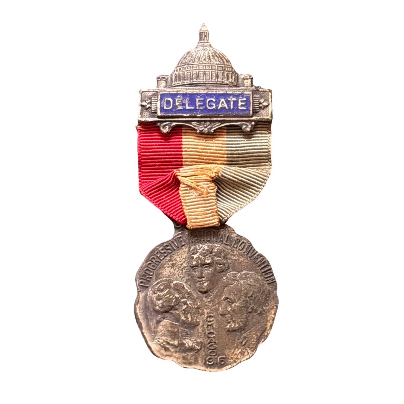 1916 National Progressive Convention Theodore Roosevelt Delegate Badge Medal 1916 National Progressive Convention Theodore Roosevelt Delegate Badge Medal