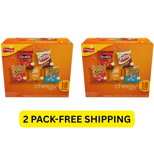 Frito-Lay Cheesy Snack Chips Variety Pack, 18 Count Multipack Box Pack of 2 Frito-Lay Cheesy Snack Chips Variety Pack, 18 Count Multipack Box Pack of 2