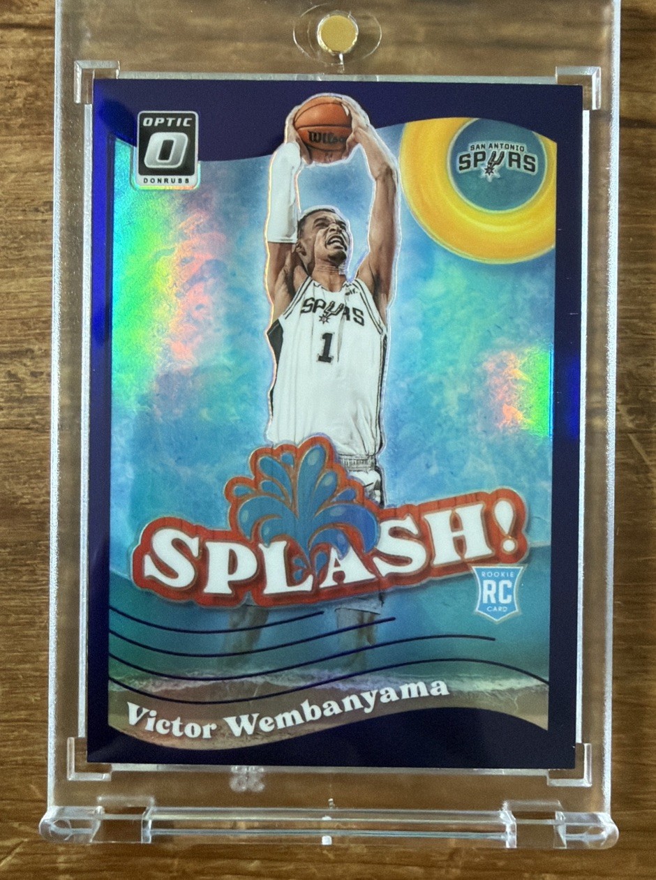 2023-24 Panini Donruss Optic - Splash Victor Wembanyama #6 Purple Prizm (RC)