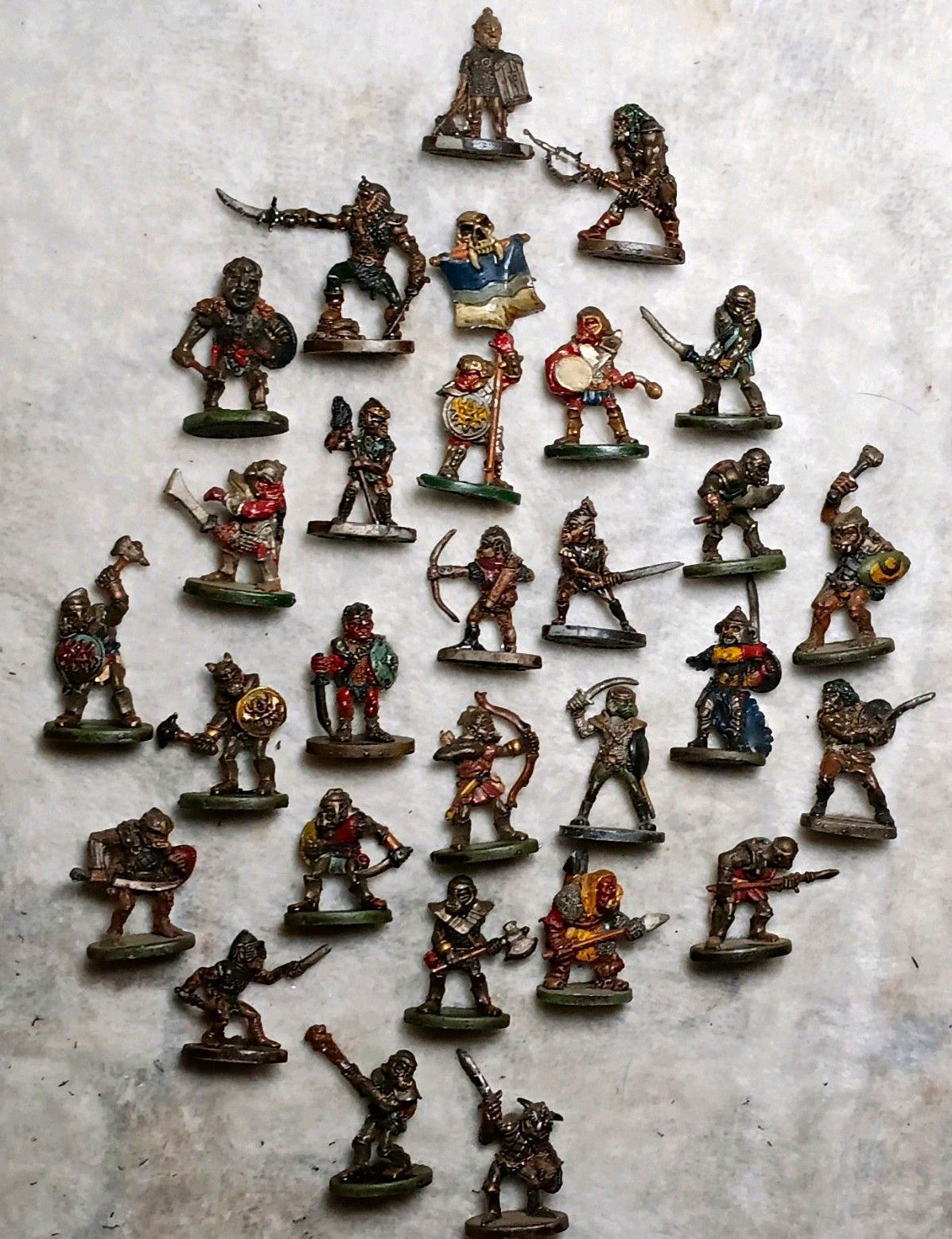 Vintage Grenadier ORC BATTLE  Figurines 1986 Lot of (28)