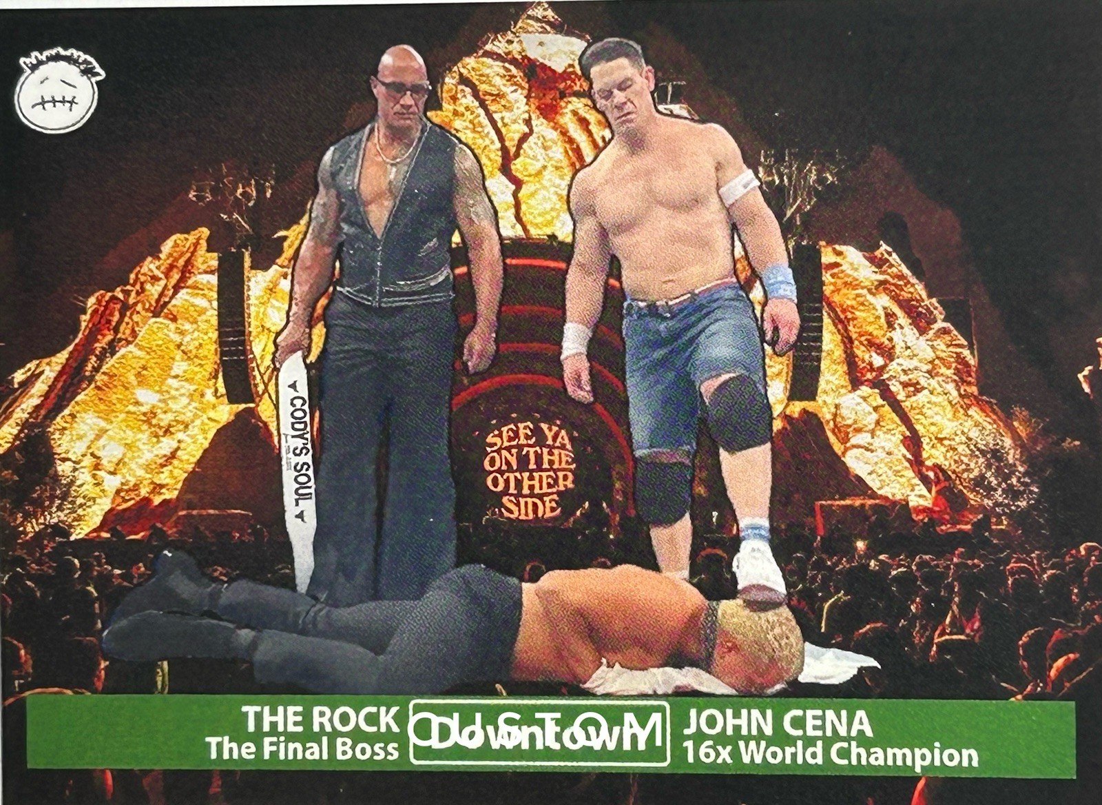 The Rock & John Cena Custom Fan Art Wrestling Trading Card
