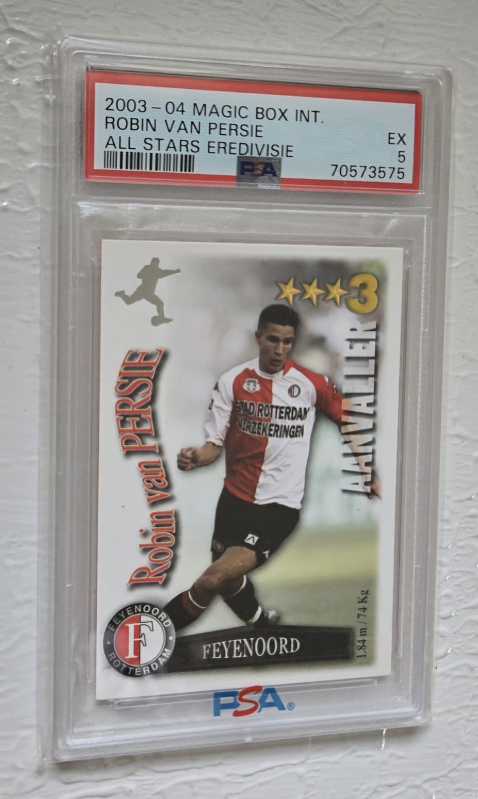 2003-04 Magic Box Int. All-Stars Robin van Persie Rookie Card PSA 5 Eredivisie 2003-04 Magic Box Int. All-Stars Robin van Persie Rookie Card PSA 5 Eredivisie