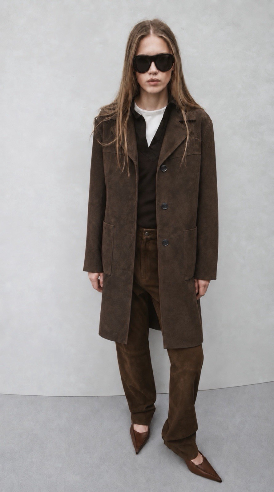 Magaschoni Women’s M Real Suede Jacket, Brown, Fully Lined