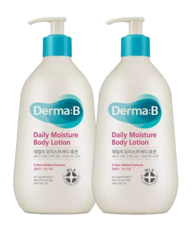 2x Derma:B - Daily Moisture Body Lotion - 400ml - Derma B - US Seller 2x Derma:B - Daily Moisture Body Lotion - 400ml - Derma B - US Seller