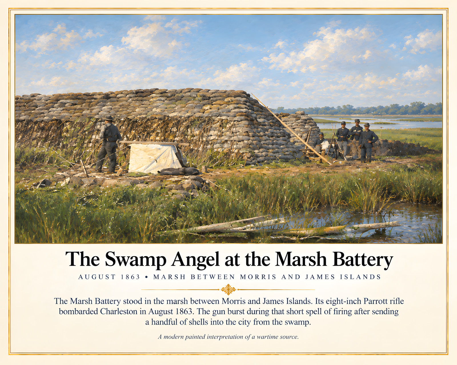 The Swamp Angel at the Marsh Battery Classic Civil War Art/219328709