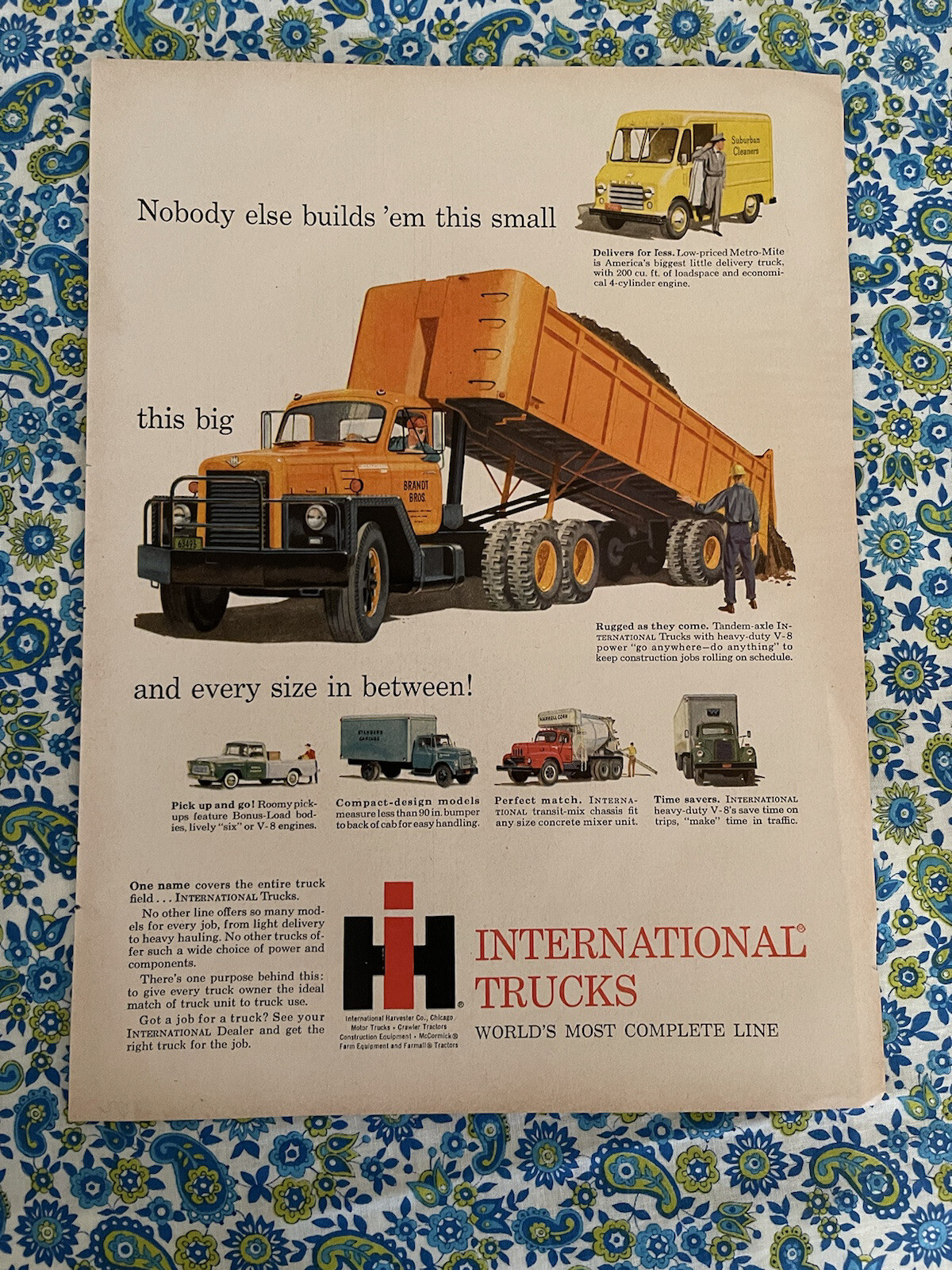 Vintage 1959 International Trucks Print Ad International Harvester Vintage 1959 International Trucks Print Ad International Harvester