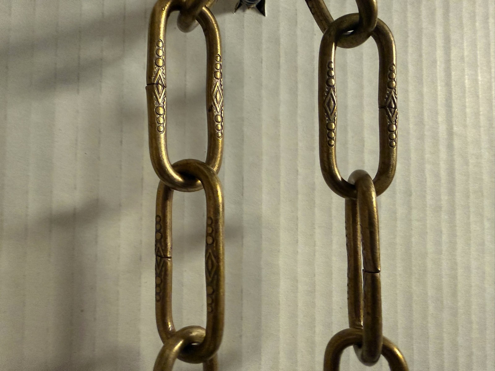 3 Feet Embossed Antique Brass Chain Chandelier Chain Link Heavy Duty 1 Yard NEW