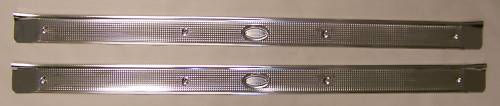 NEW 1971-1976 Cadillac 2-Door Scuff Plates Sill Plates with Riveted Tags - Pair