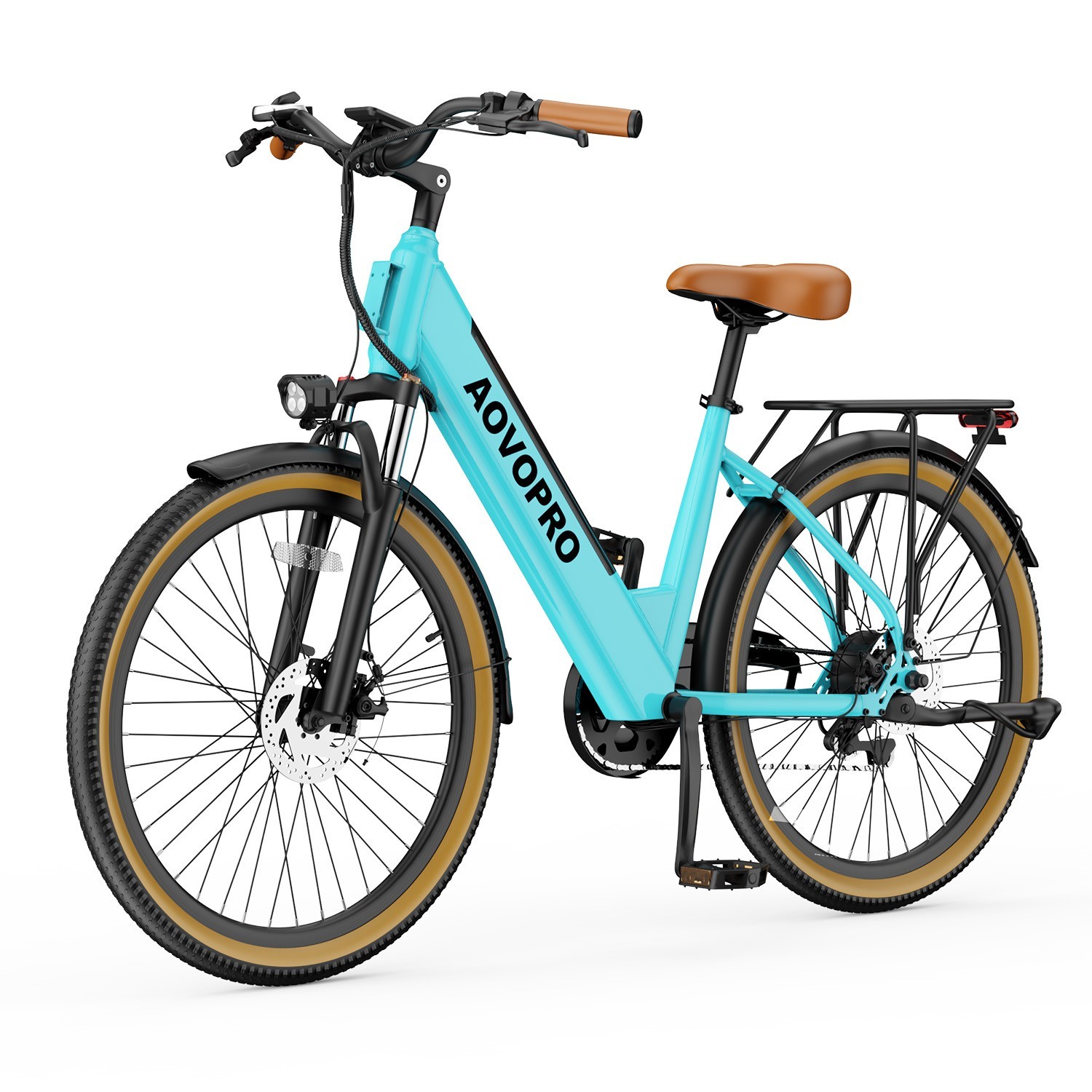 AOVOPRO 26 Electric Bike Peak 750W Long Range 35 45 miles 5 Adjutstable Speed