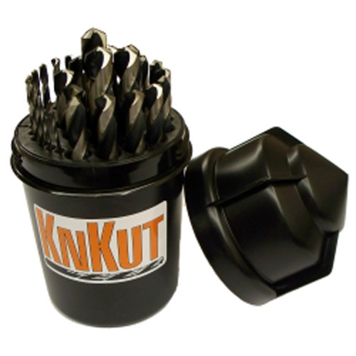 KnKut 29KK5DB 29 Piece Fractional Jobber Length Drill Bit Buddy Set