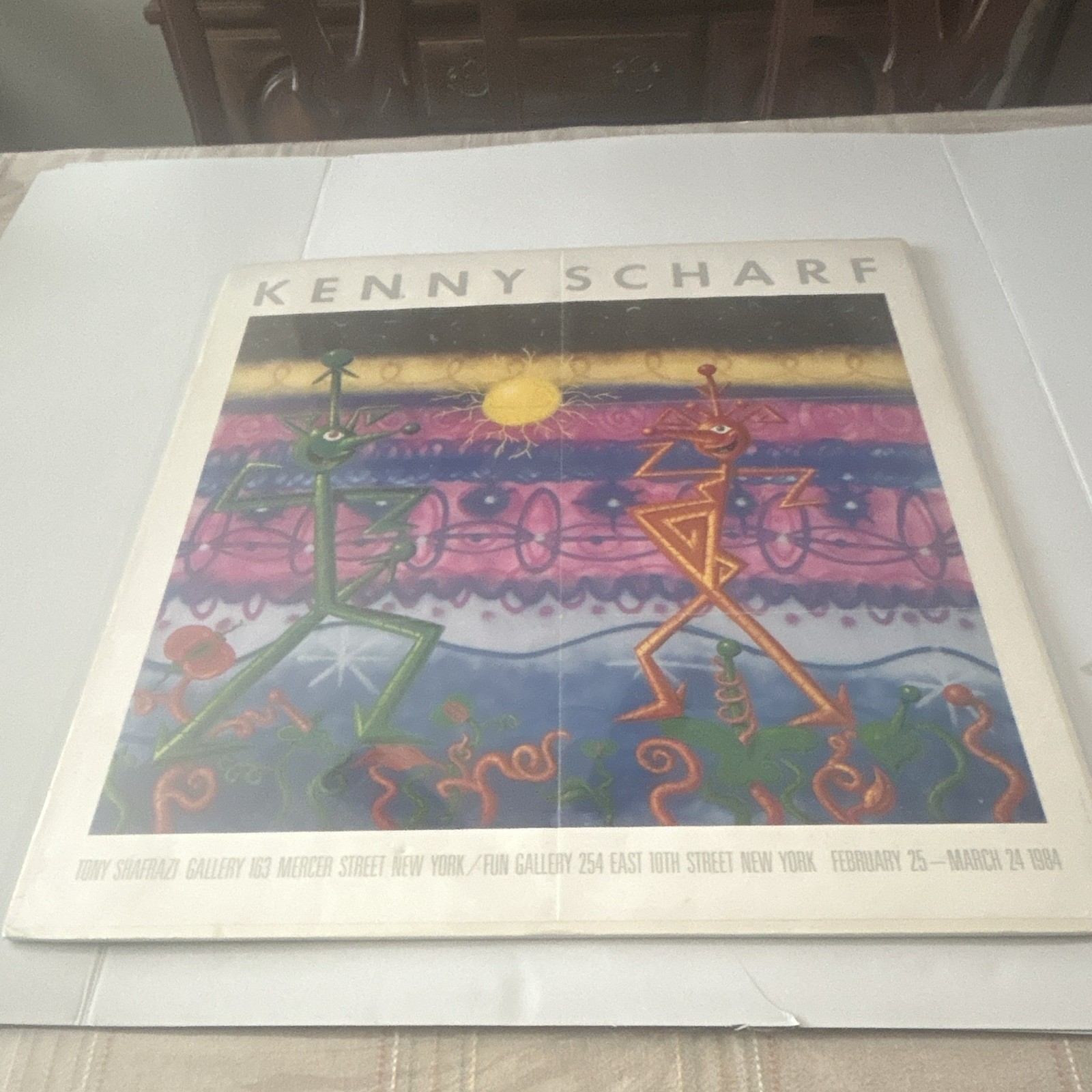  Rare Vintage Exhibition Poster By Kennay Sharf B  Rare Vintage Exhibition Poster By Kennay Sharf B
