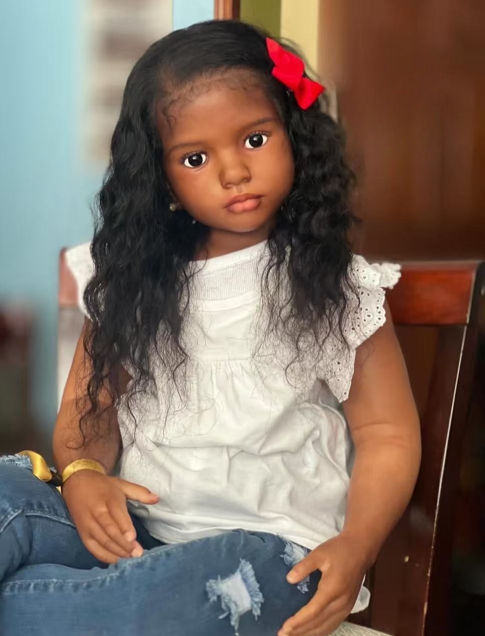 40inch Realistic Reborn Dolls Toddler Pretty Aloenka Rooted Hair Christmas Gifts