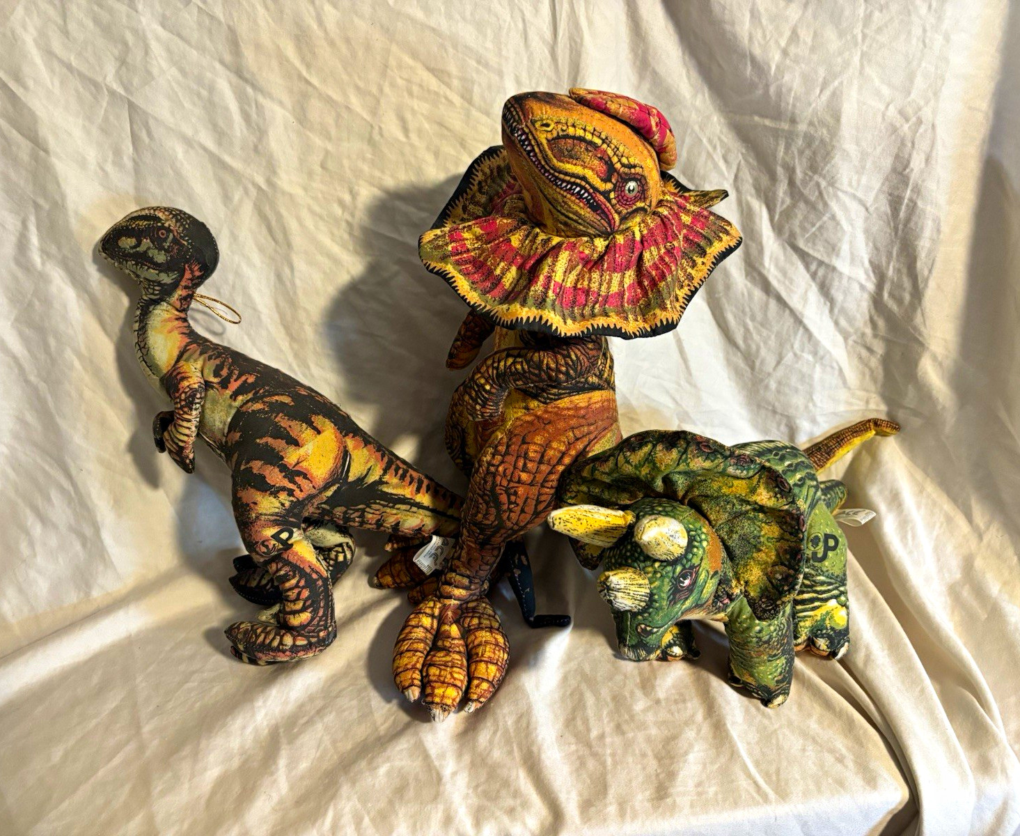 Vintage super rare 1992 Jurassic Park, Plush Dinosaurs 