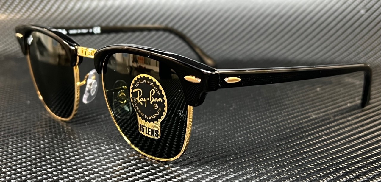 RAY BAN RB3016 W0365 Black on Arista Square 55 mm Unisex Sunglasses