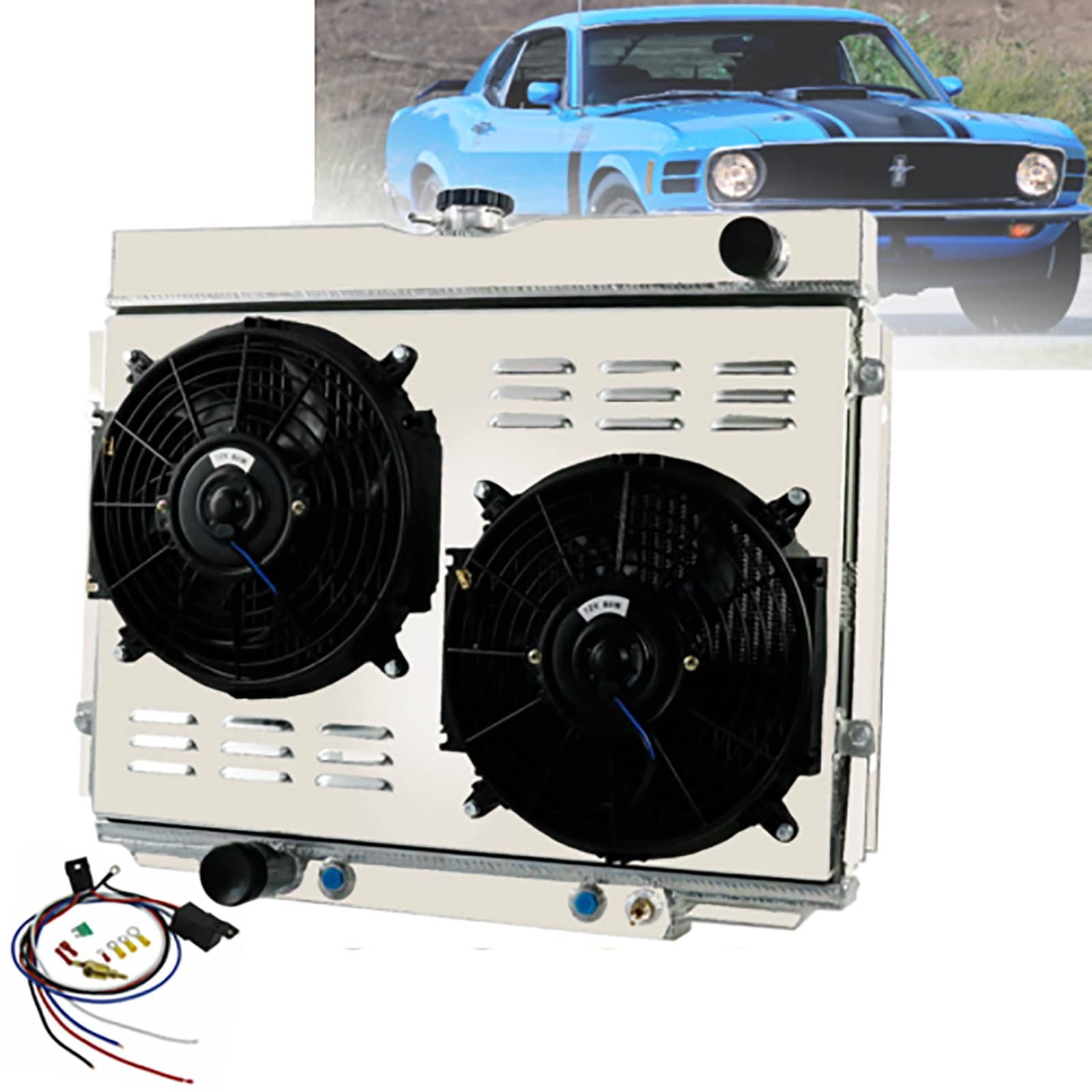Full Aluminum Radiator For 1967-1970 Ford Mustang