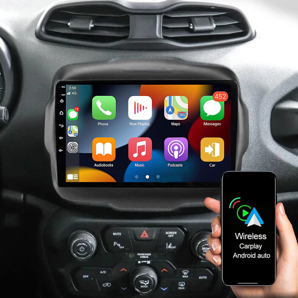 For 2015-2020 Jeep Renegade Apple Carplay Android13 Car Stereo Radio GPS Navi FM