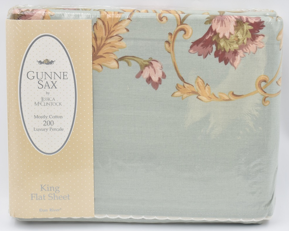 vintage Dan River Gunne Sax king flat sheet Royal Splendor Pattern