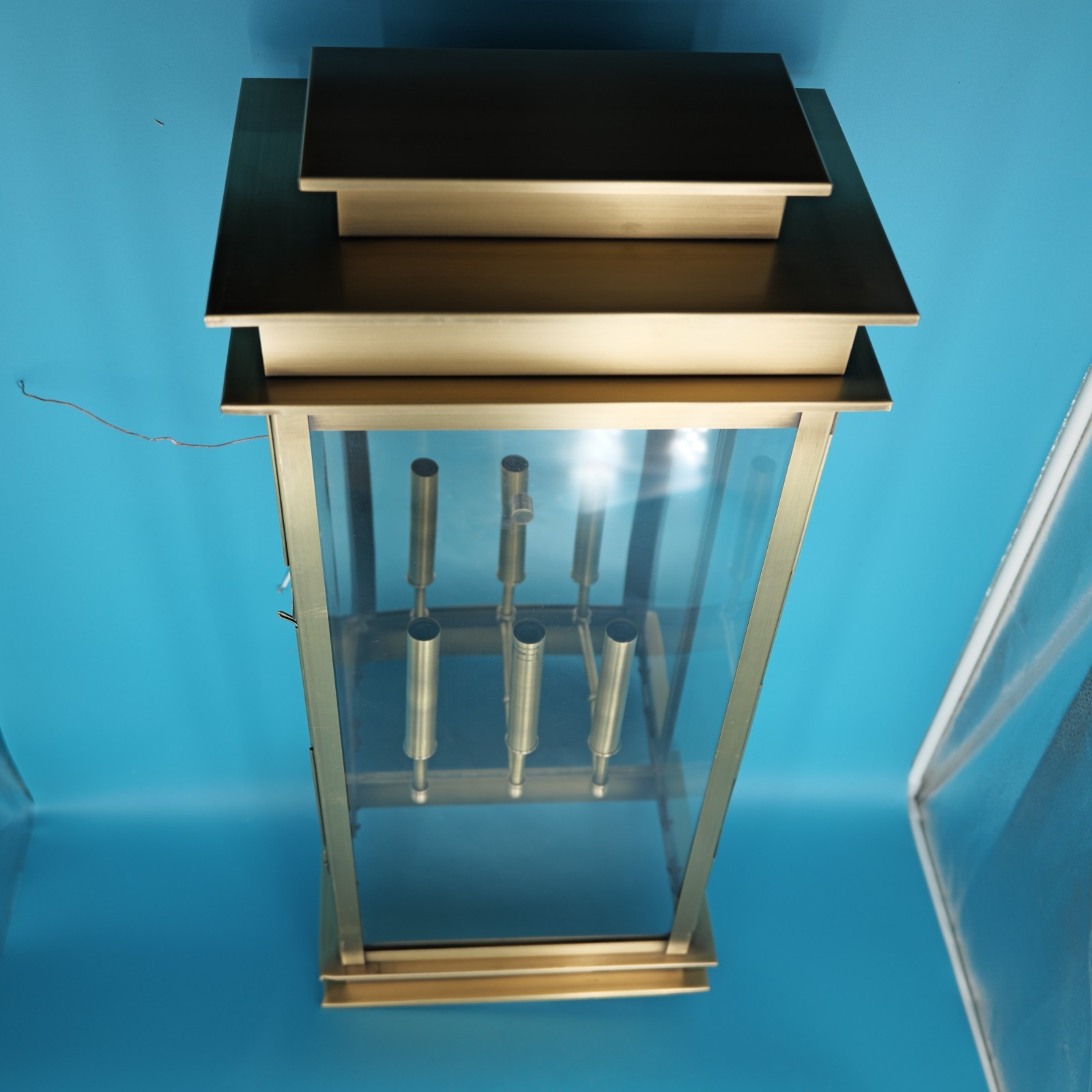 Livex Lighting 20208-01 Princeton 3-Light Outdoor Wall Lantern Antique Brass