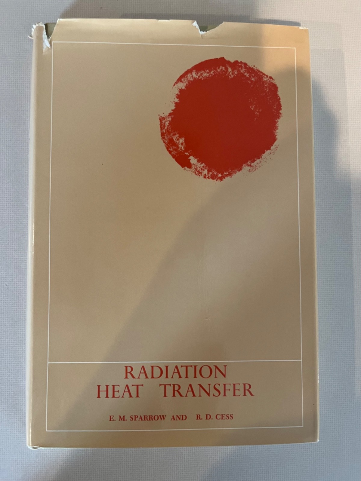 Book: Radiation Heat Transfer by E.M. Sparrow and R.D. Cess copyright 1966 