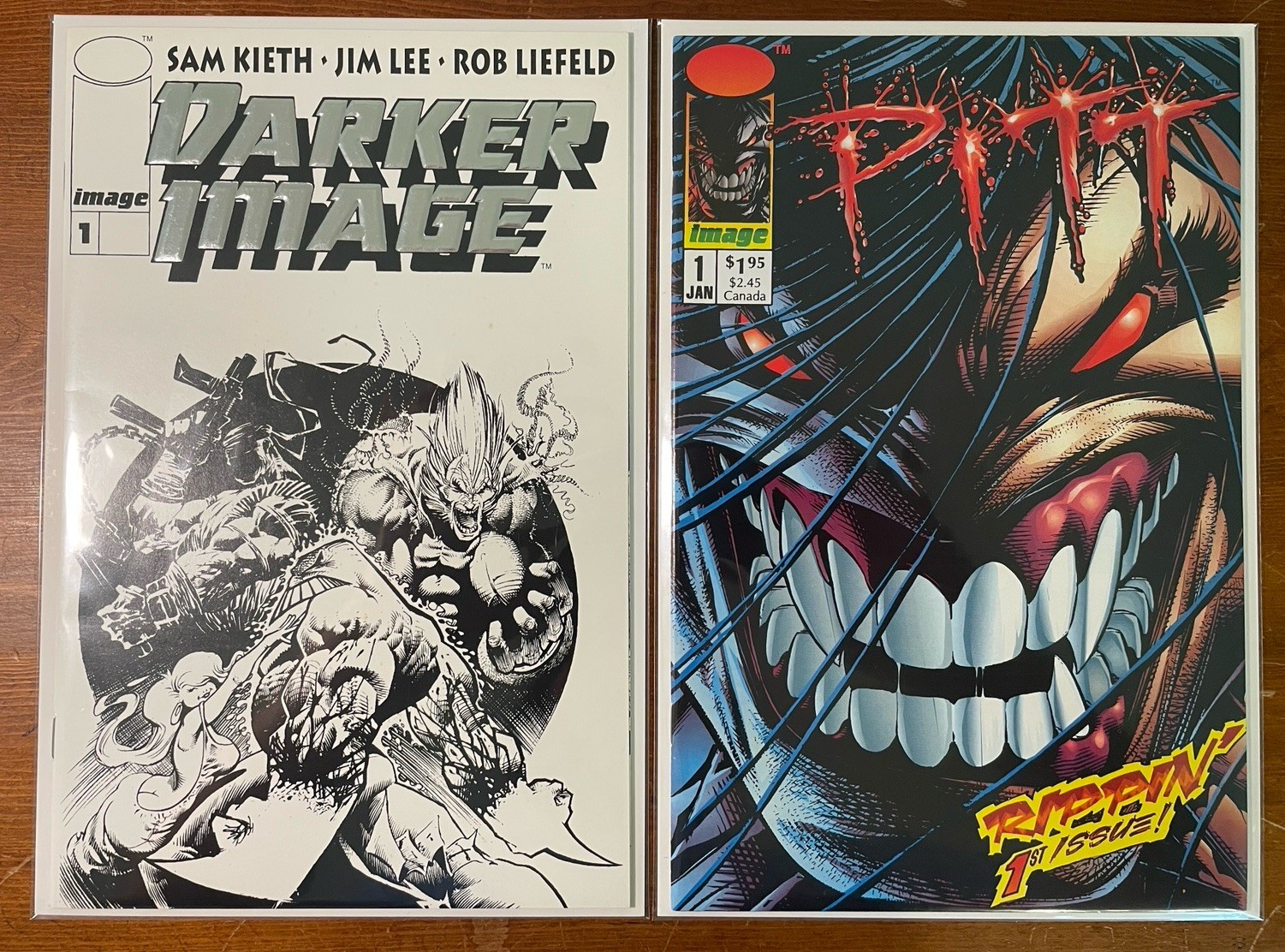 1993 Darker Image #1 PLATINUM VARIANT & Pitt #1 1993 Darker Image #1 PLATINUM VARIANT & Pitt #1