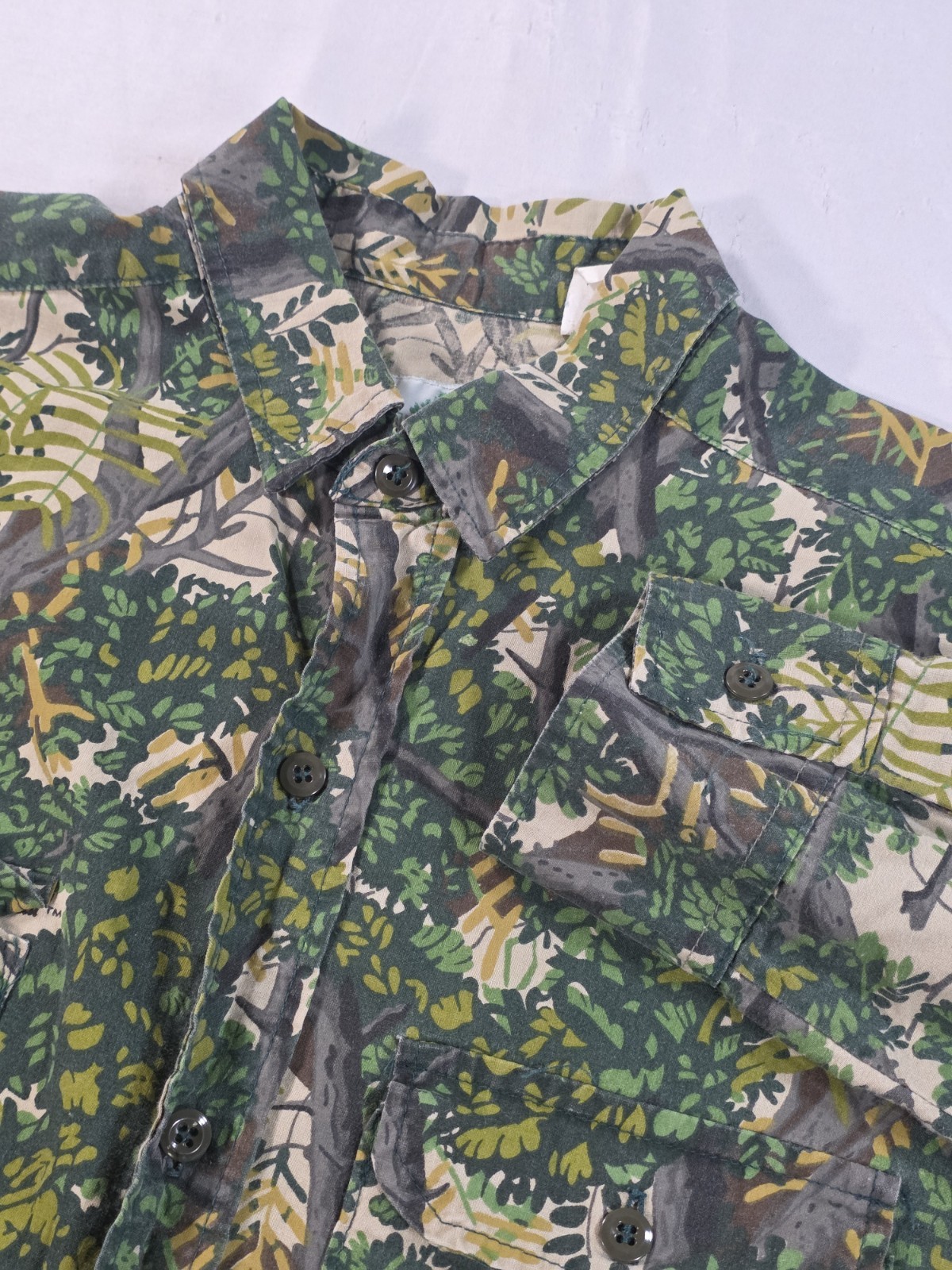 Vtg 1989 Bushlan South Texas Camo Shirt Mens L Cotton USA Gorpcore 