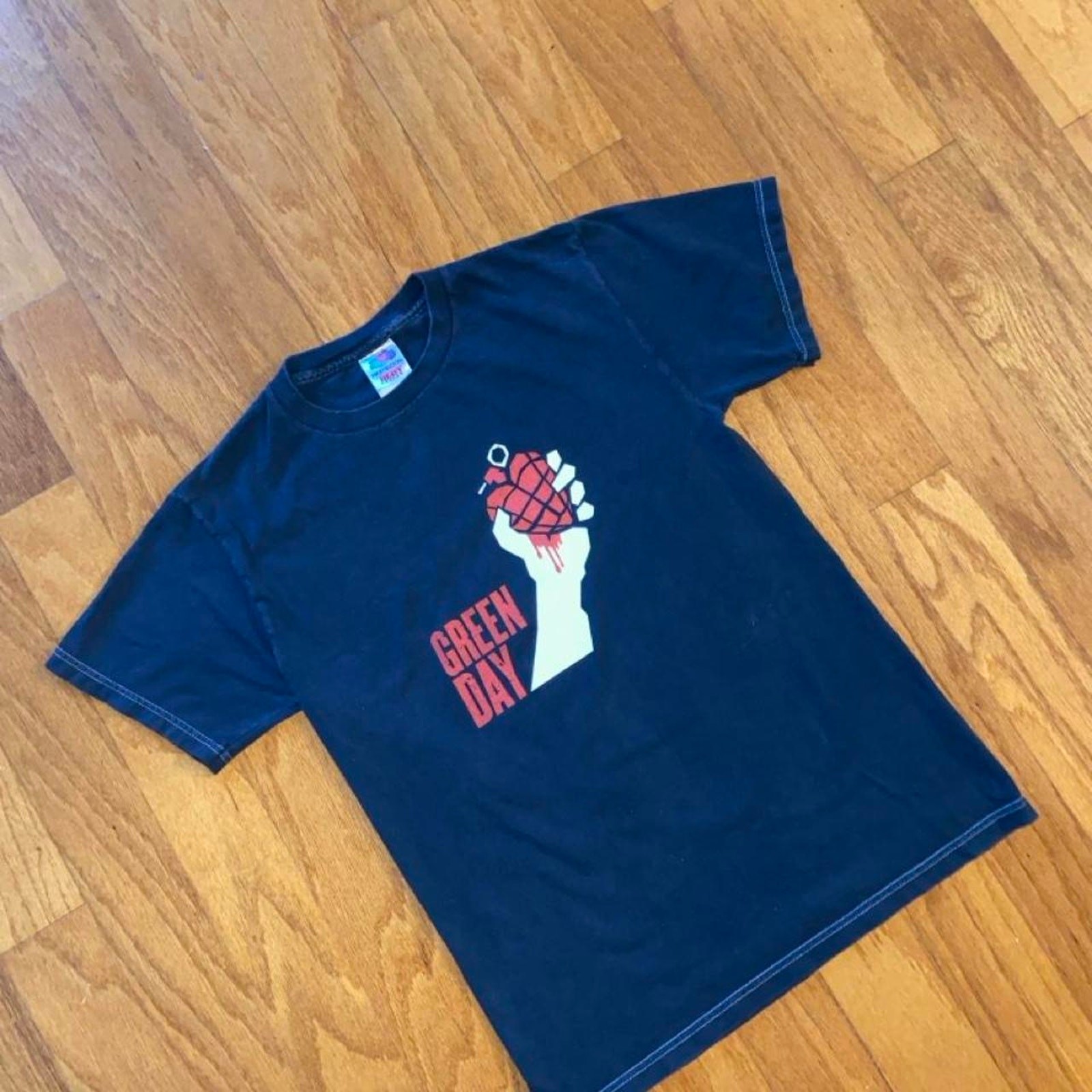 Vintage 2005 Green Day American Idiot Tour T-Shirt Small Double Sided Band Tee