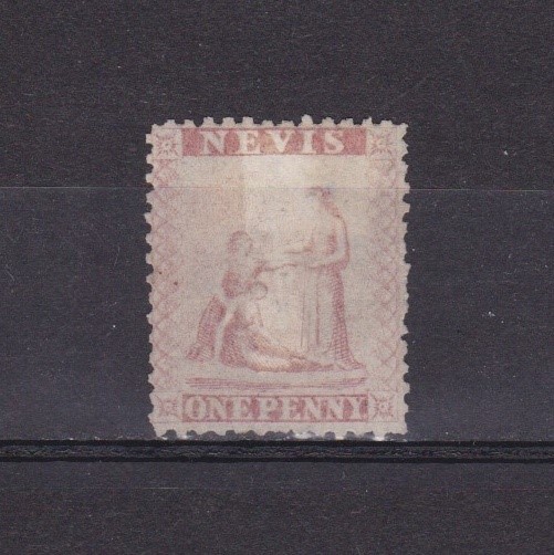 NEVIS 1862, SG# 1, CV £100, shade, Perf 13, QV, MH