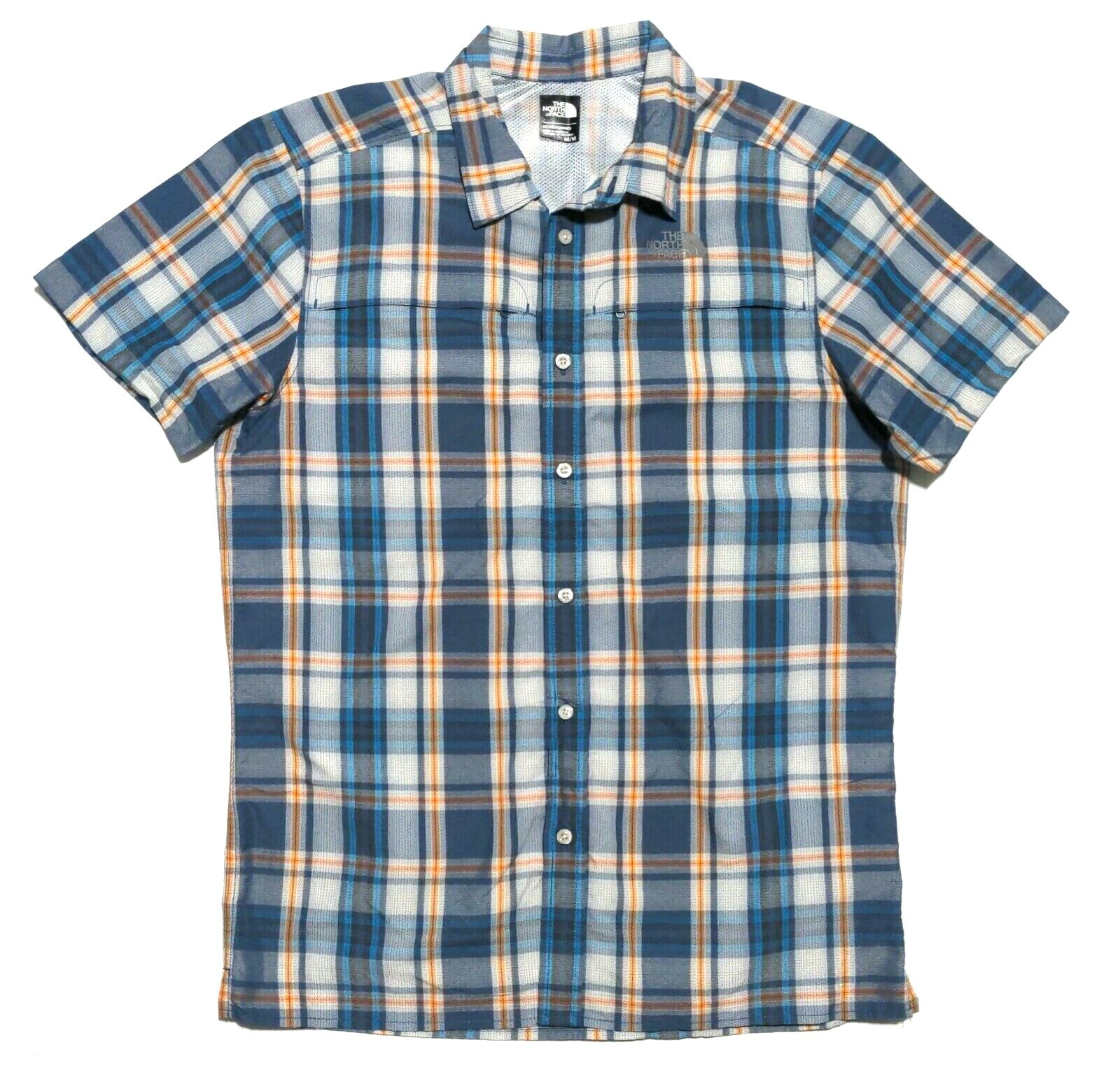 The North Face Shirt Mens M Short Sleeve Button Up Vented Plaid Camping EUC The North Face Shirt Mens M Short Sleeve Button Up Vented Plaid Camping EUC