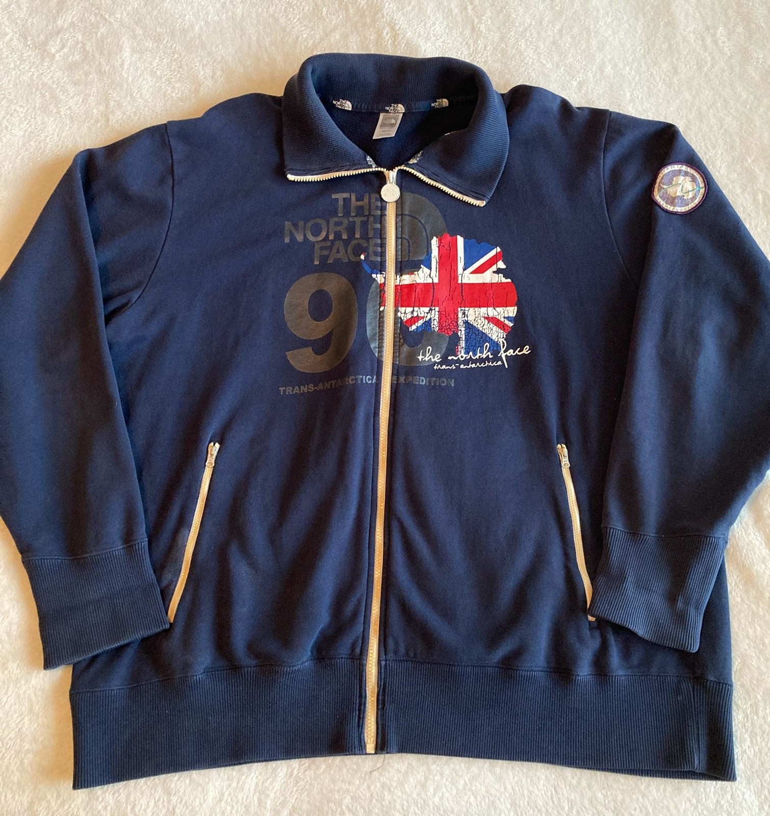 The North Face Trans-Antarctica Expedition Full Zip Sweatshirt Size 3XL Blue The North Face Trans-Antarctica Expedition Full Zip Sweatshirt Size 3XL Blue