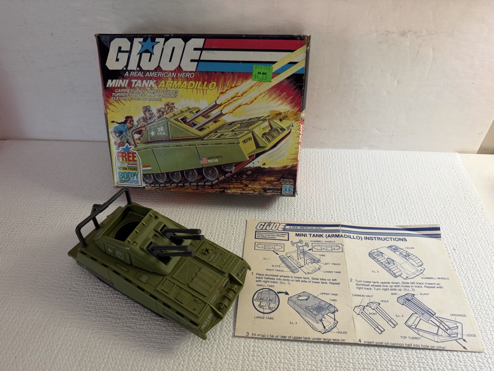  Vintage 1985 Gi Joe arah Armadillo Complete With Box