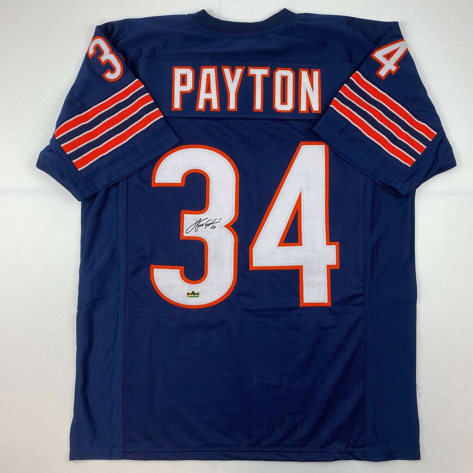 Facsimile Autographed Walter Payton Chicago Blue Jersey Size Men's XL Facsimile Autographed Walter Payton Chicago Blue Jersey Size Men's XL