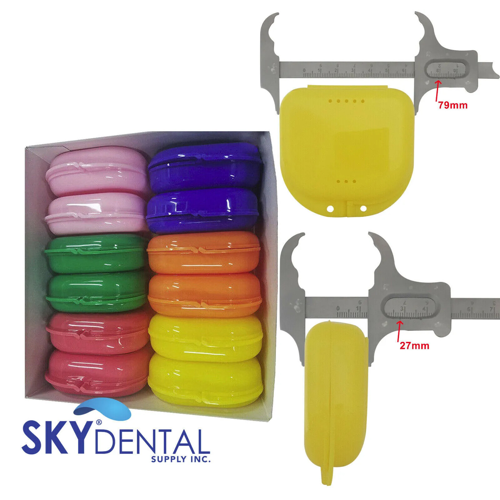 up to 72 Dental Retainer Denture Storage Case Box Mouthguard Container Assorted up to 72 Dental Retainer Denture Storage Case Box Mouthguard Container Assorted