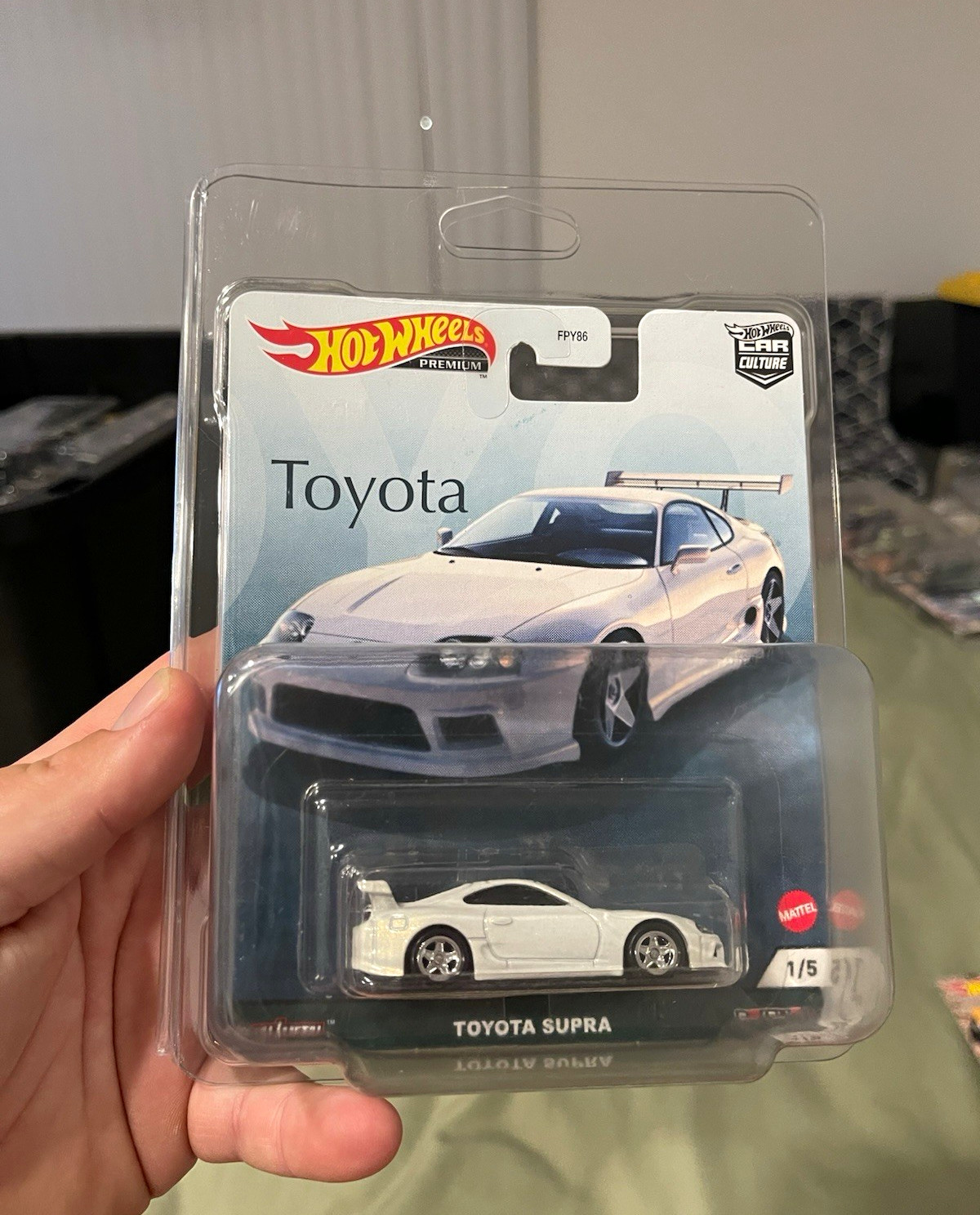 Hot Wheels Premium Car Culture Toyota Supra White *Cracked Blister*