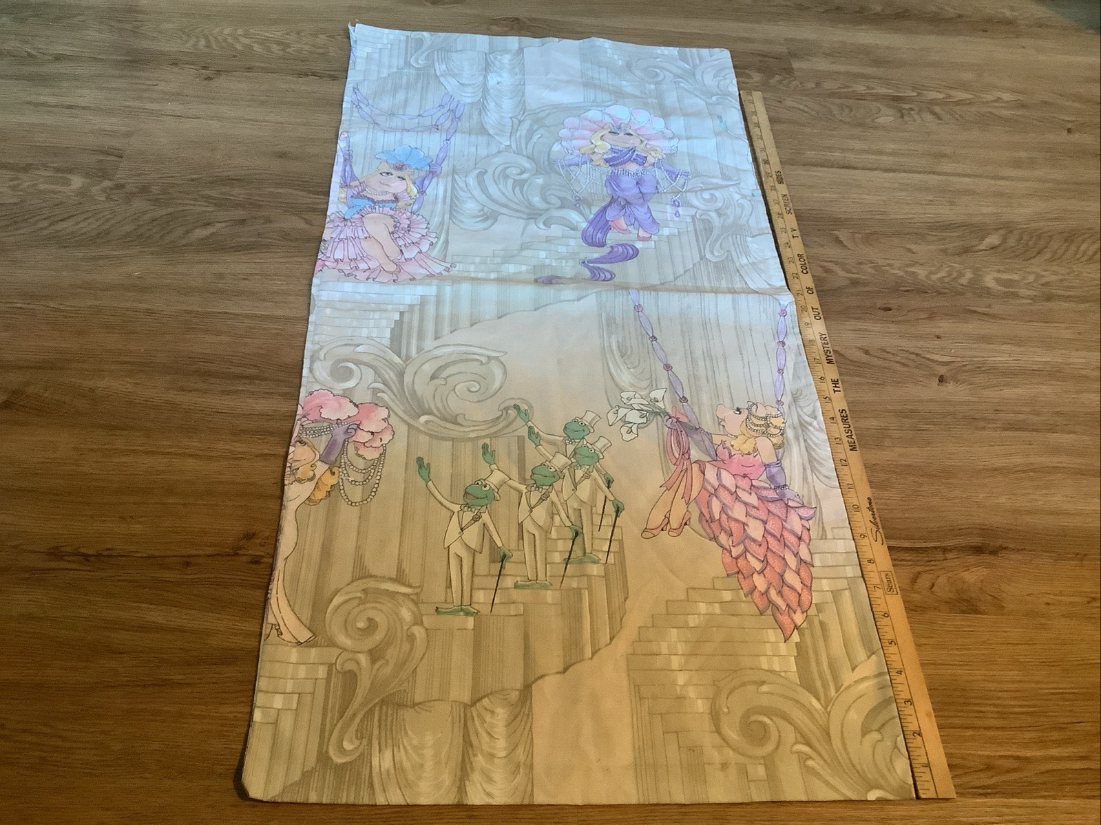 Muppets Miss Piggy Kermit ONE Pillow Case Vintage 1980s Read Description Muppets Miss Piggy Kermit ONE Pillow Case Vintage 1980s Read Description