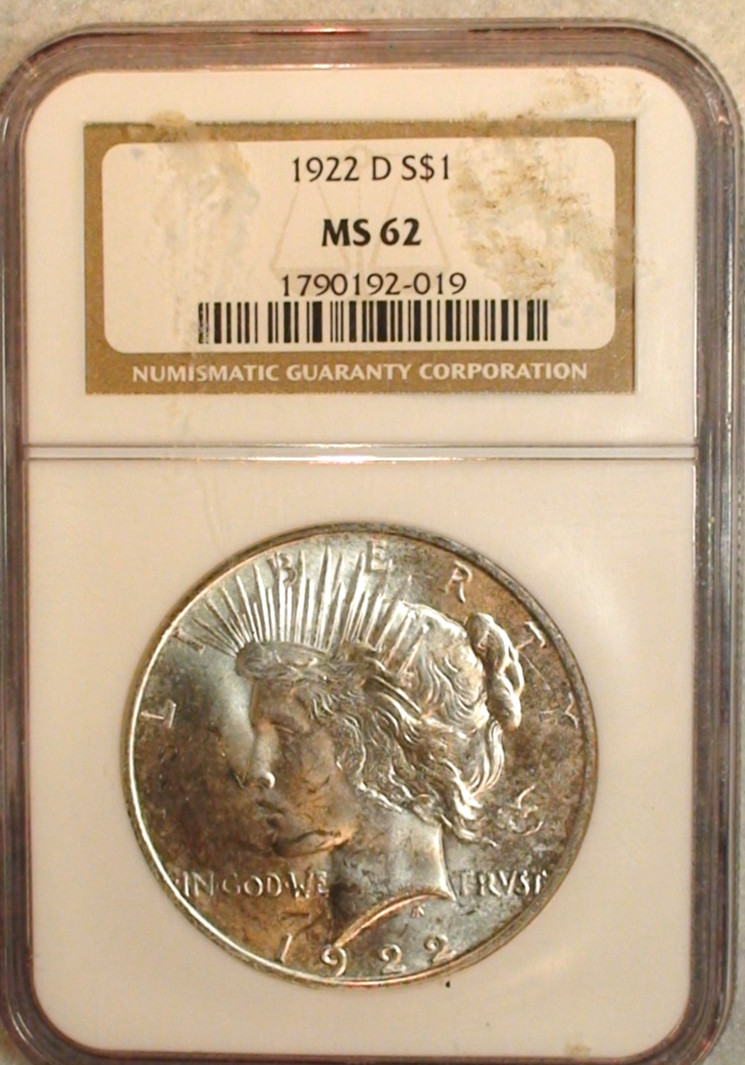 1922 D Peace Silver Dollar NGC MS62 UNCIRCULATED $1 Coin BUY IT NOW