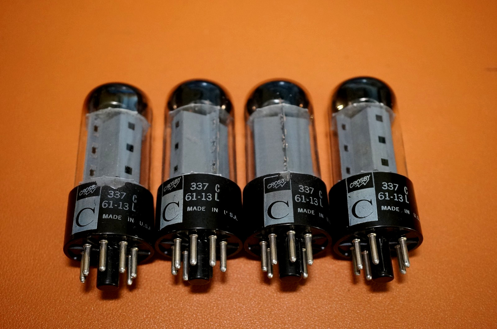 4 - Vintage Crosby by Westinghouse 7591 Audio Tubes / STRONG RESULT MATCHED CODE