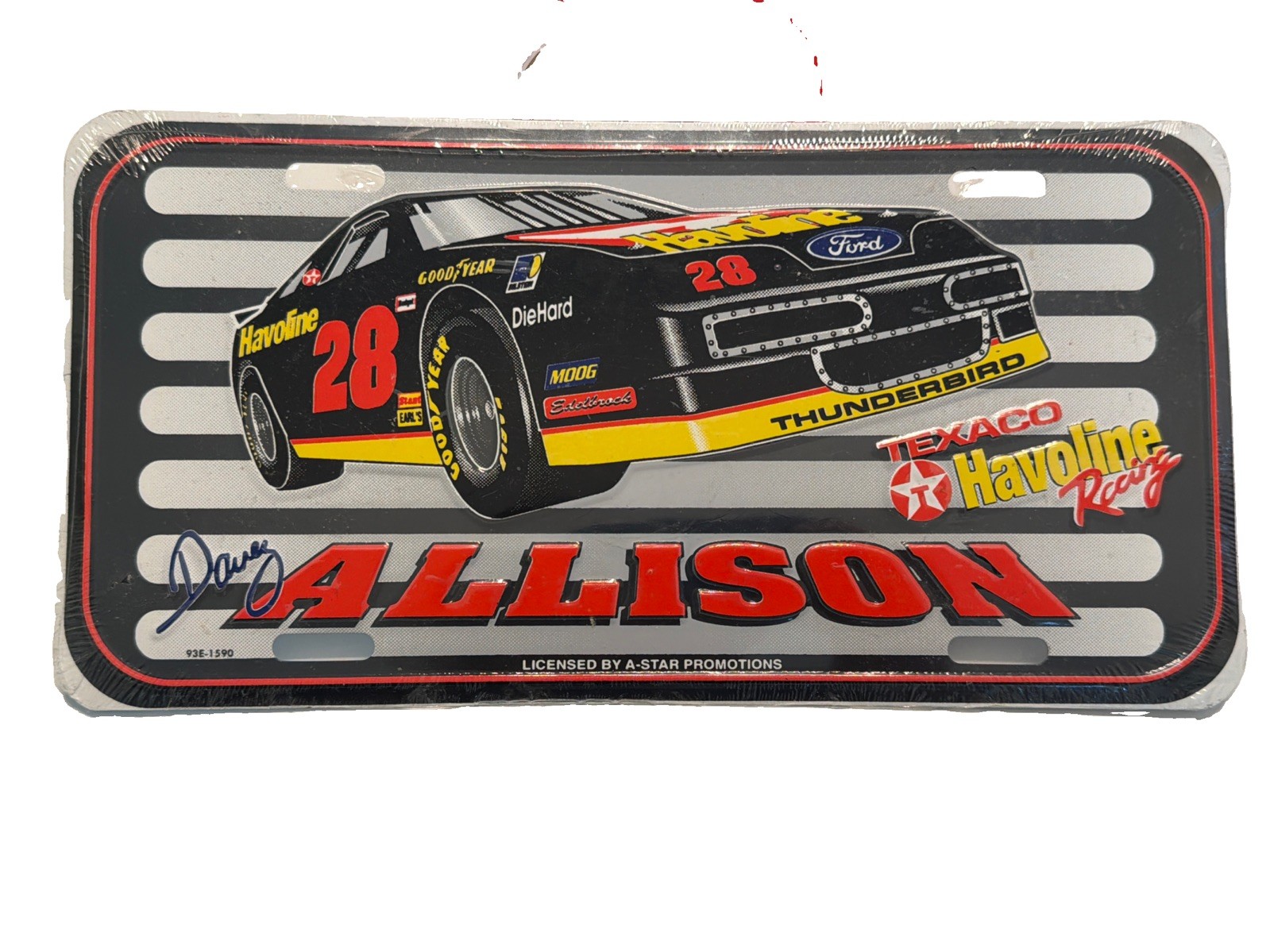 A-Star Promotions Davey Allison Texaco Havoline #28 NASCAR License Plate NEW A-Star Promotions Davey Allison Texaco Havoline #28 NASCAR License Plate NEW